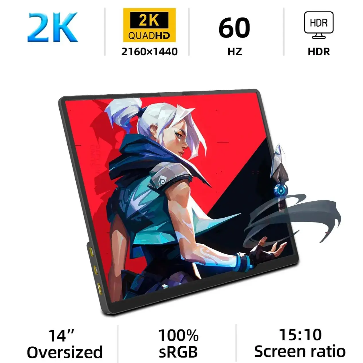 16-inch portable touch monitor for cramped laptop desk setups