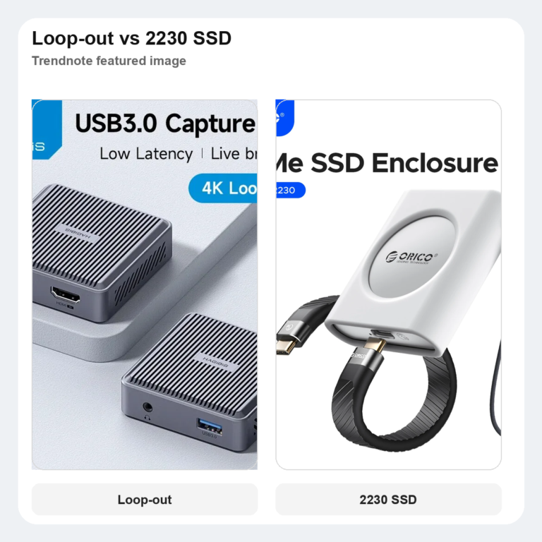 Loop-out capture card and ORICO 2230 SSD enclosure comparison for handheld upgrades